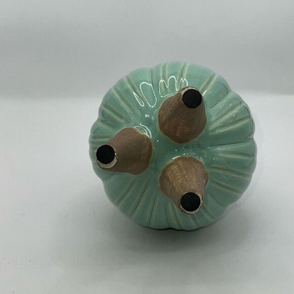 Art Pottery Arts Crafts Tall Onion Bulb Vase Turquoise W/Legs Collectible Decor - Picture 7 of 7